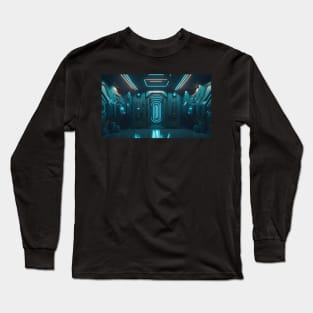 Spaceship futuristic interior Long Sleeve T-Shirt